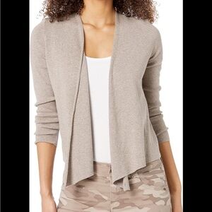LOFT NET Women's Beige Open Front Cardigan